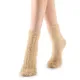 Polly Fuzzy Crew Sock | Beige