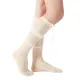 Chloe Layered Lace Knee-High Ribbon Sheer Sock | Beige