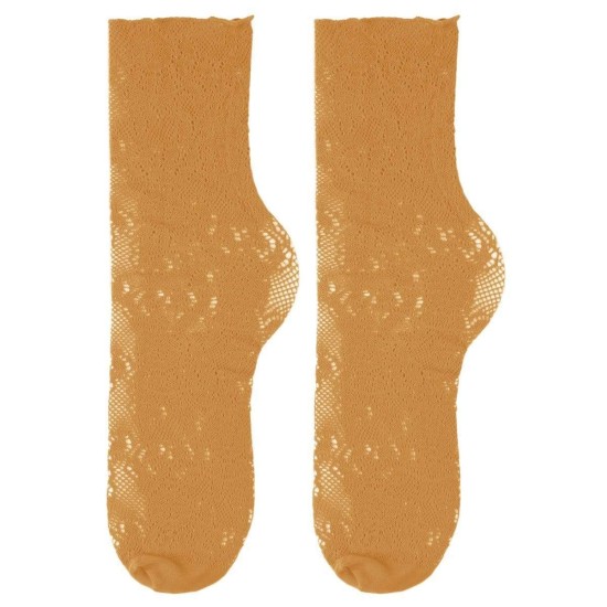 Lola Lace Crew Sock | Beige