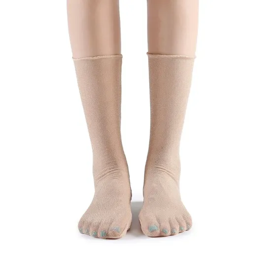 Diamond Sheer Crew Sock | Beige