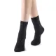 Polly Fuzzy Crew Sock | Black