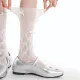 Gabriella 3D Bow Ribbon Applique Lace Crew Sock | White