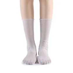Diamond Sheer Crew Sock | White