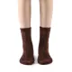 Polly Fuzzy Crew Sock | Brown