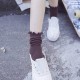 Princess Lulu Ruffle Crew Sock | Brown